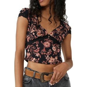 Free People Women’s Emery Top in Black NEW WITH TAGS Size Small